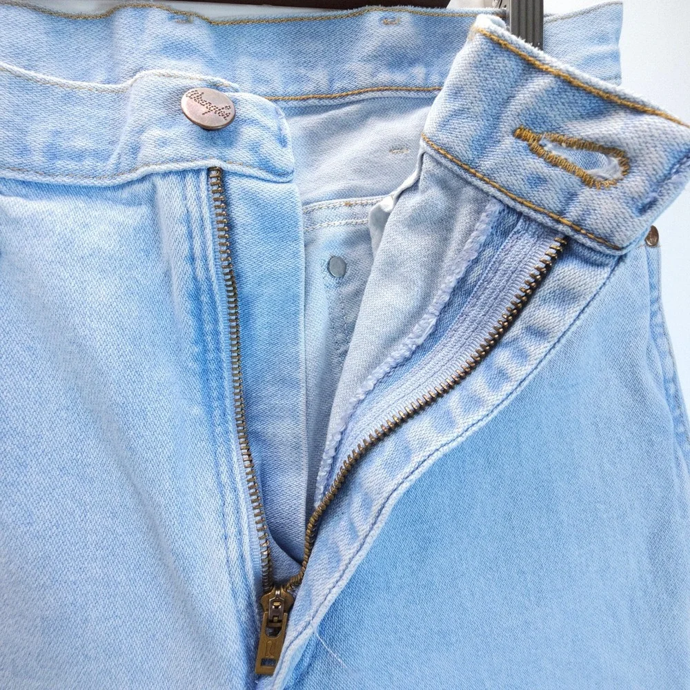 Wrangler 936GBH Men 32x36 Light Wash Slim Fit Western Cowboy Jeans Vintage Style